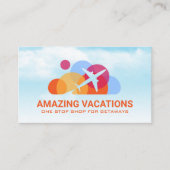 Flugzeug im Himmel Visitenkarte (Vorderseite)