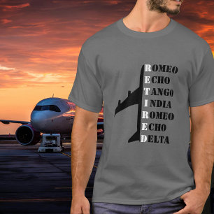 Flugzeug Im Ruhestand Nato Buchstabieralphabet Luf T-Shirt