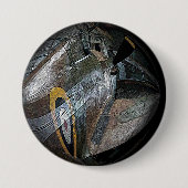 Flugzeug im Steampunk-Stil des 2. Weltkriegs Button (Vorderseite)