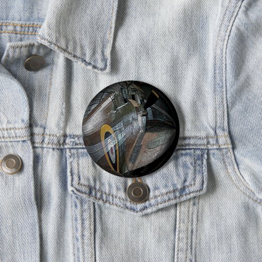 Flugzeug im Steampunk-Stil des 2. Weltkriegs Button (Beispiel)