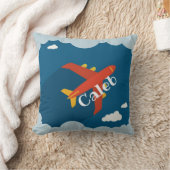 Flugzeug in Blue Sky Child's Kinderzimmer Personal Kissen (Decke)