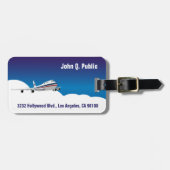 Flugzeug in den Clouds Gepäckmarken Gepäckanhänger (Vorderseite horizontal)