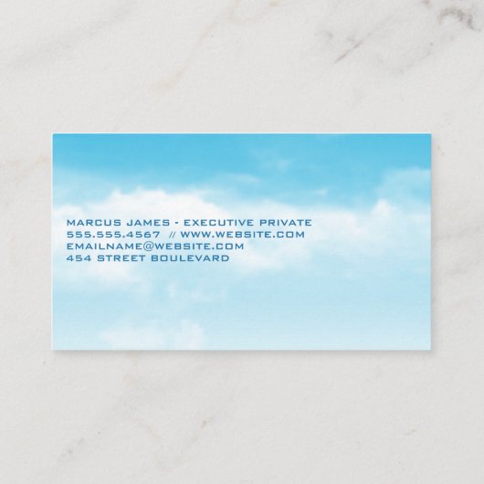 Flugzeug in den Wolken | Agent Visitenkarte (Rückseite)