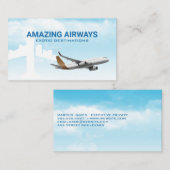 Flugzeug in den Wolken | Agent Visitenkarte (Vorne/Hinten)