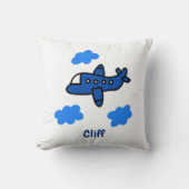 Flugzeug in den Wolken Personalisiert Kissen (Vorderseite)