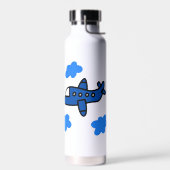 Flugzeug in den Wolken Personalisiert Trinkflasche (Links)