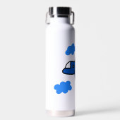 Flugzeug in den Wolken Personalisiert Trinkflasche (Vorne)
