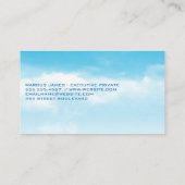 Flugzeug in den Wolken | Tropenlogo Visitenkarte (Rückseite)