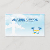Flugzeug in den Wolken | Tropenlogo Visitenkarte (Vorderseite)