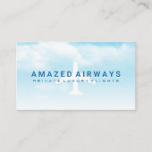 Flugzeug in der blauen Wolke Visitenkarte (Vorderseite)