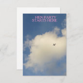 Flugzeug in der Himmel-Einladung Einladung (Vorne/Hinten)