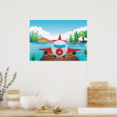 Flugzeug in der Natur Poster (Küche)