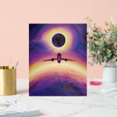 Flugzeug in Flugstadt und Finsternis Acrylschild (Hochzeit)