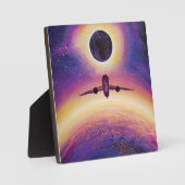 Flugzeug in Flugstadt und Finsternis Fotoplatte (Vorderseite)