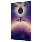 Flugzeug in Flugstadt und Finsternis Klemmbrett (Links)