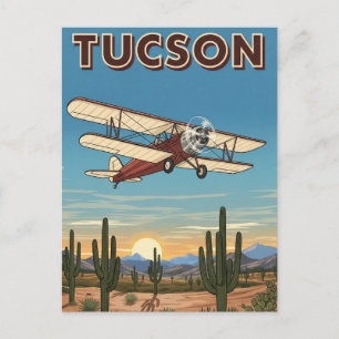 Flugzeug in Tuscon Arizona Reise Postkarte