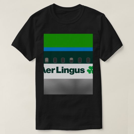 Flugzeug ist Aer Lingus 1980er T-Shirt (Design vorne)