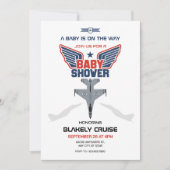 Flugzeug-Jet-Babydusche Einladung (Vorderseite)