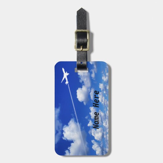 Flugzeug/Jet-Flugzeug/Personalisierter Pilot Gepäckanhänger (Vorderseite vertikal)