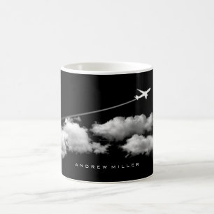 Flugzeug/Jet-Flugzeug/Personalisierter Pilot Kaffeetasse