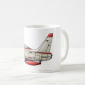 Flugzeug-Jet-Kämpfer-Militärflugzeug-Tassen Kaffeetasse (VorderseiteRechts)