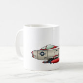 Flugzeug-Jet-Kämpfer-Militärflugzeug-Tassen Kaffeetasse (Vorderseite Links)