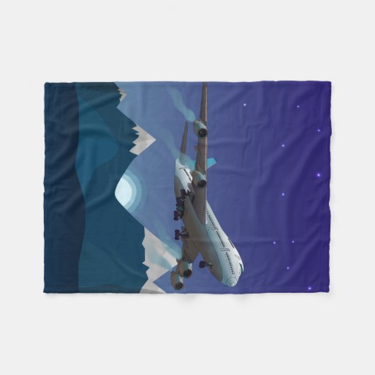 Flugzeug. Jumbo-Jet. Fleecedecke (Vorderseite (Horizontal))