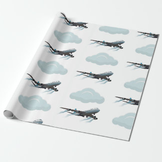 Flugzeug. Jumbo-Jet. Geschenkpapier