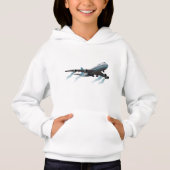Flugzeug. Jumbo-Jet. Hoodie (Vorderseite)