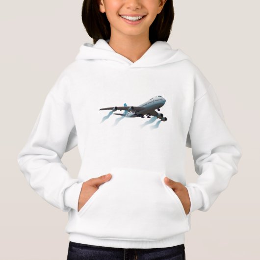 Flugzeug. Jumbo-Jet. Hoodie (Vorderseite)