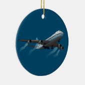 Flugzeug. Jumbo-Jet. Keramik Ornament (Rechts)