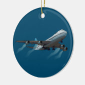 Flugzeug. Jumbo-Jet. Keramik Ornament (Links)