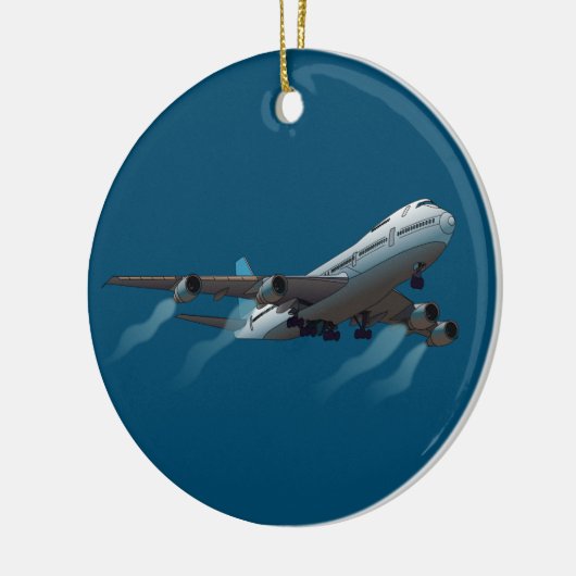Flugzeug. Jumbo-Jet. Keramik Ornament (Links)