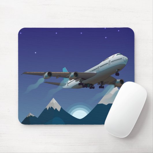 Flugzeug. Jumbo-Jet. Mousepad (Mit Mouse)
