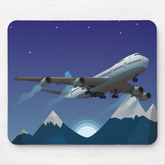 Flugzeug. Jumbo-Jet. Mousepad (Vorne)