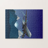 Flugzeug. Jumbo-Jet. Puzzle (Horizontal)