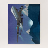 Flugzeug. Jumbo-Jet. Puzzle (Vertikal)