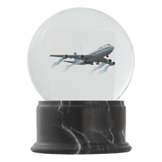 Flugzeug. Jumbo-Jet. Schneekugel (Vorderseite)