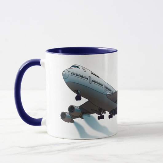 Flugzeug. Jumbo-Jet. Tasse (Links)