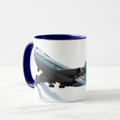 Flugzeug. Jumbo-Jet. Tasse (Vorderseite Links)