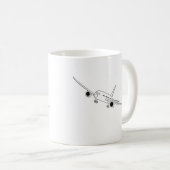 Flugzeug Kaffeetasse (VorderseiteRechts)