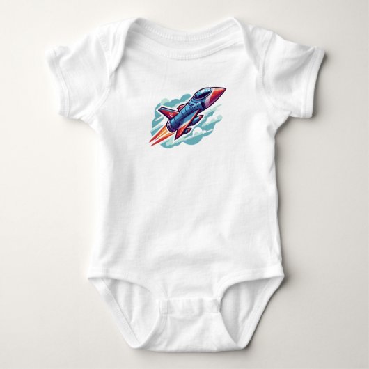 Flugzeug/Kampfflugzeug Baby Strampler (Vorderseite)