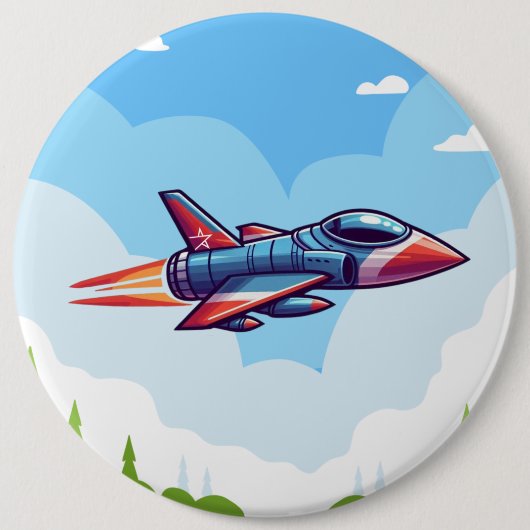 Flugzeug/Kampfflugzeug Button (Vorderseite)