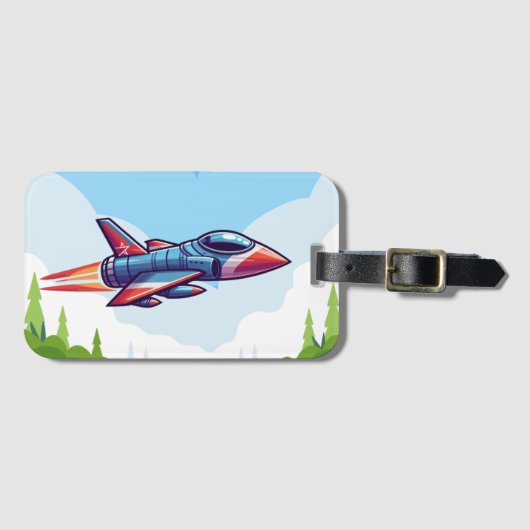 Flugzeug/Kampfflugzeug Gepäckanhänger (Vorderseite (Horizontal))