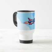 Flugzeug/Kampfflugzeug Reisebecher (Vorderseite Links)