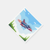 Flugzeug/Kampfflugzeug Serviette (Ecke)
