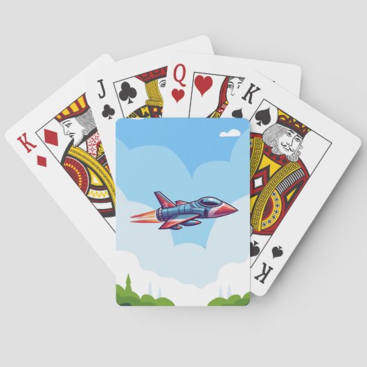 Flugzeug/Kampfflugzeug Spielkarten (Rückseite)