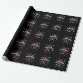 Flugzeug Kariert Weihnachten Pilot Geschenkpapier (Ungerollt)