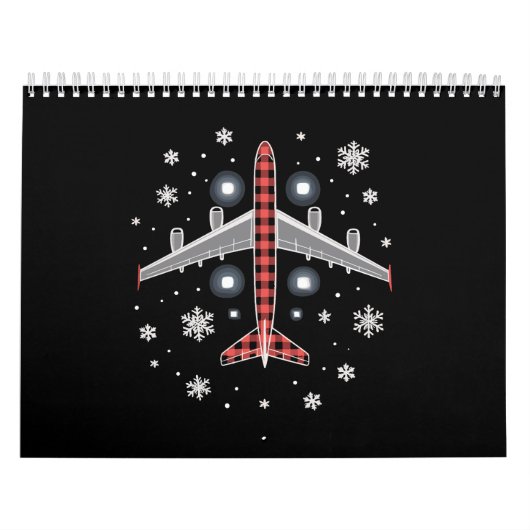 Flugzeug Kariert Weihnachten Pilot Kalender (Titelbild)