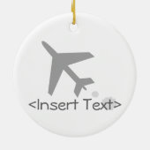 Flugzeug Keramik Ornament (Hinten)